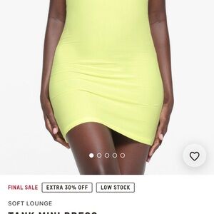 SKIMS Neon Yellow Mini Dress NWT